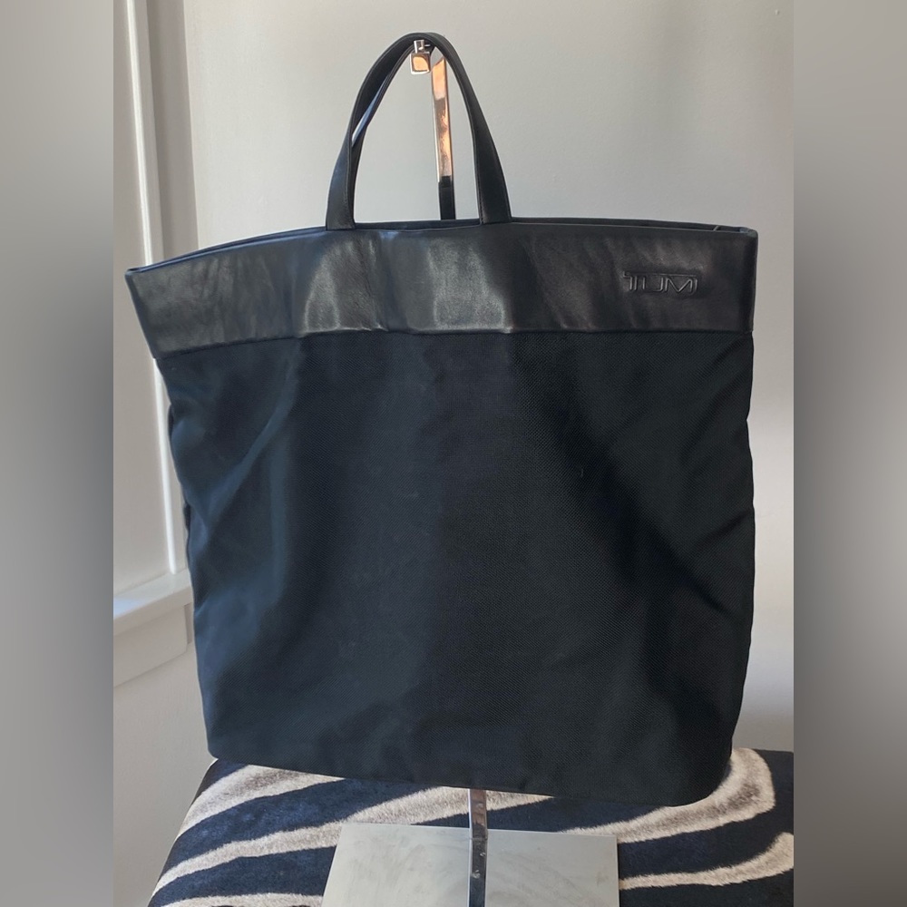 Tumi  nylon leather trim extra large tote